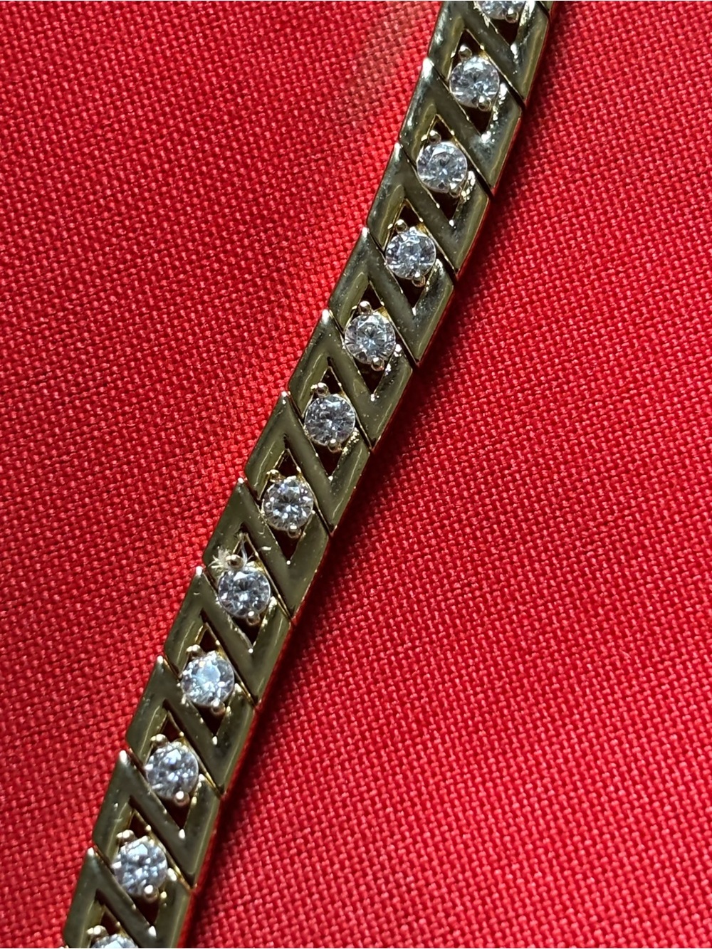 Tennis Bracelet 18k Gold Plated  🌸